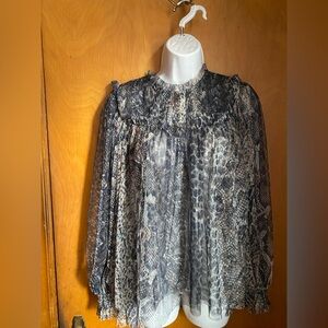 All saints Perri Noche Blouse Animal Print